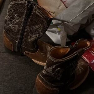 Brown Kids Cowboy Boots
